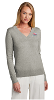 L0600 - First Choice Ladies' Brooks Brothers Cotton Stretch V-Neck Sweater