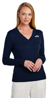 L0600 - Hunter Collision Center Ladies' Brooks Brothers Cotton Stretch V-Neck Sweater