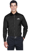 M0600 - Hunter Automotive Group Men's Devon & Jones Solid Stretch Twill Woven Shirt